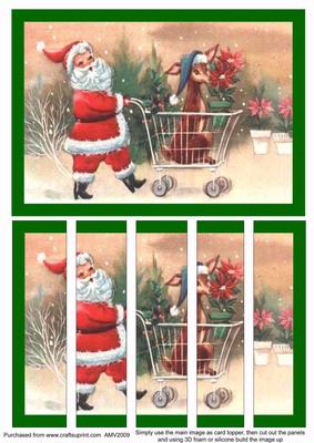 Santa Has Been Shopping Card Front and Panels