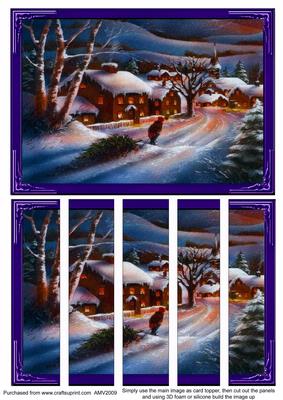 Taking Christmas Tree Home Card Front and Panels