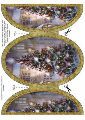 My Christmas Tree Giant Round Gatefold Card