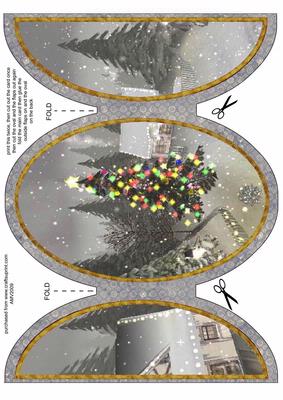 Christmas Country House 1 Giant Round Gatefold
