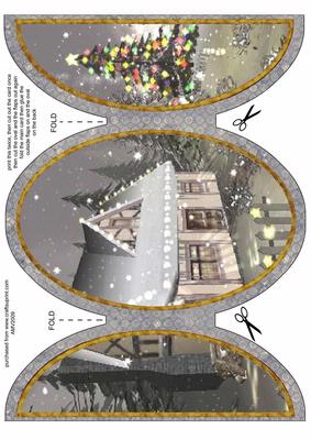 Christmas Country House 2 Giant Round Gatefold