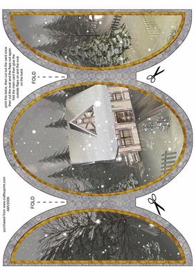 Christmas Country House 3 Giant Round Gatefold