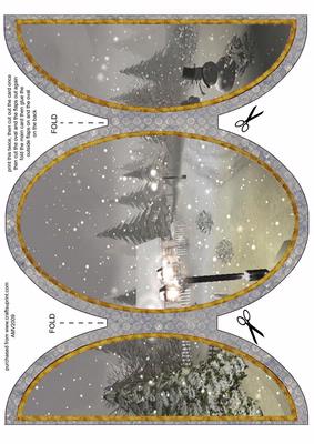 Christmas Cpuntry House 4 Giant Round Gatefold