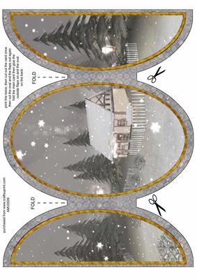 Christmas Country House 5 Giant Round Gatefold