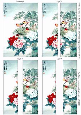 Oriental Peony Side Stacker Card Toppers