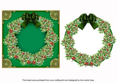 Christmas Trees Green 3D Ring Shaker Frame