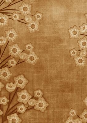 Floral Border Original Vintage Tea A4 Backing Paper