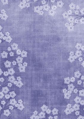 Smokey Blue Mini Floral Border A4 Backing Paper
