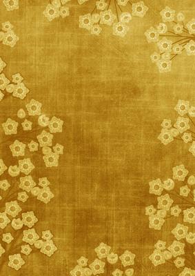 Vintage Gold Mini Floral Border A4 Backing Paper