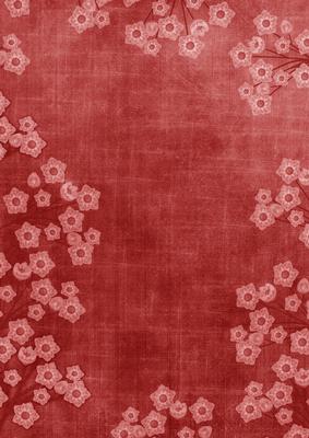 Vintage Red Mini Floral Border A4 Backing Paper