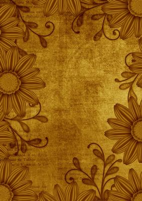 Daisy Edge Vintage Gold A4 Backing Paper