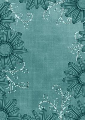 Daisy Edge Smokey Teal Linen A4 Backing Paper
