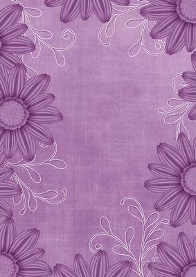 Daisy Edge Smokey Lilac Linen A4 Backing Paper