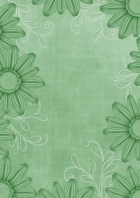 Daisy Edge Mint Green Linen A4 Backing Paper