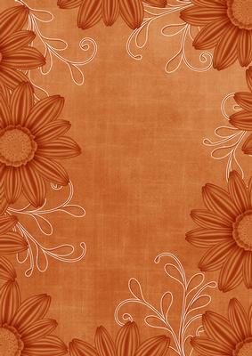 Daisy Edge Burnt Orange Linen A4 Backing Paper