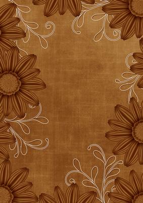 Daisy Edge Original Vintage Tea Linen A4 Backing Paper