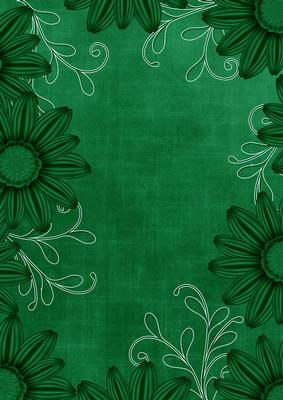 Daisy Edge Dark Green Linen A4 Backing Paper