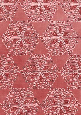 Snowflake 1 Linen Smokey Red A4 Backing Paper