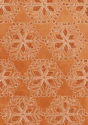 Snowflake 1 Linen Burnt Orange A4 Backing Paper