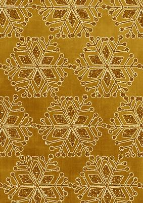 Snowflake 1 Linen Vintage Gold A4 Backing Paper
