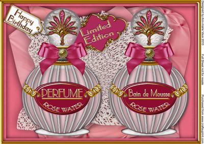 Rose Perfume and Bath Duo Gift Box A4 Picture Sheet