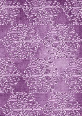 Smokey Lilac Vintage Tea Snowflake1 A4 Backing Paper