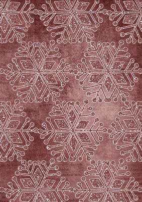 Smokey Pink Vintage Tea Snowflake1 A4 Backing Paper