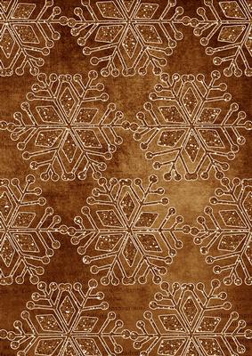 Original Vintage Tea Snowflake1 A4 Backing Paper