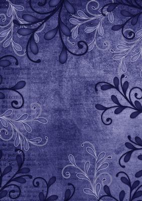 Blue Swirl Edge Vintage Tea A4 Backing Paper