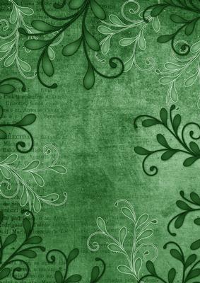 Swirl Edge Mid Green Vintage Tea A4 Backing Paper