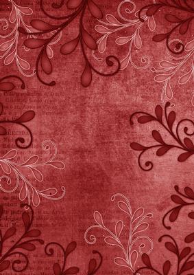 Swirl Edge Red Vintage Tea A4 Backing Paper