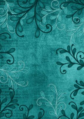 Swirl Edge Teal Vintage Tea A4 Backing Paper
