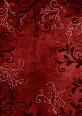 Swirl Edge Dark Red Vintage Tea A4 Backing Paper