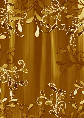 Vintage Gold Painted Swirls A4 Backing Paper