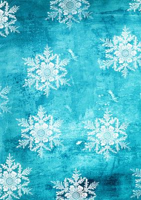 Aqua Grunge Snowflake Backing Paper