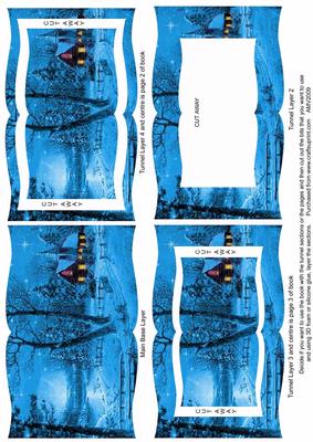 Christmas Night Tunnel Book Sheet