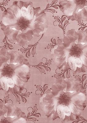 Blossom Swirls Smokey Pink A4 Backing Paper