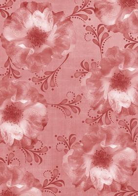 Blossom Swirls Pink A4 Backing Paper