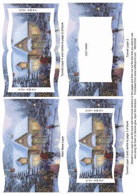 Christmas Ice Skating Tunnel Book Sheet