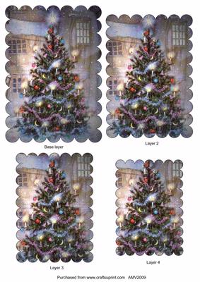 My Christmas Tree Scallop Edge Pyramid Toppers
