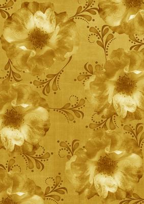 Gold Blossom Swirl A4 Backing Paper