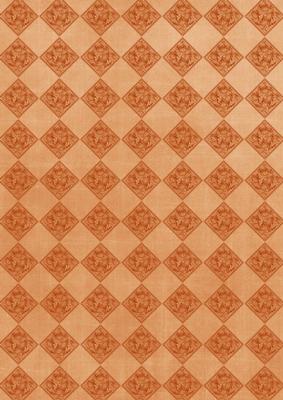 Burnt Orange Daisy Check A4 Backing Paper