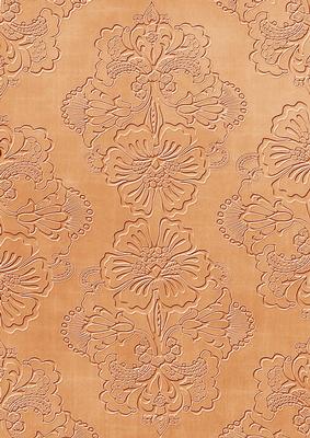Burnt Orange Floral Embossed A4 Backing Paper