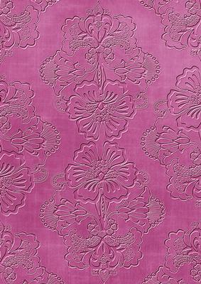 Cerise Floral Embossed A4 Backing Paper