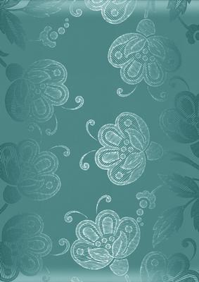 Smokey Teal Satin Flowers A4 Backing Paper