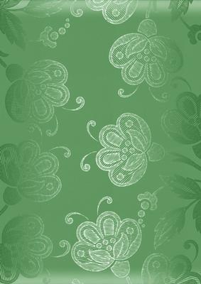 Mid Green Satin Flowers A4 Backing Paper