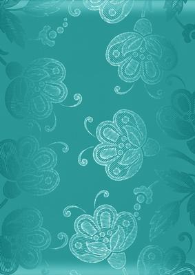 Teal Satin Flowers A4 Backing Paper
