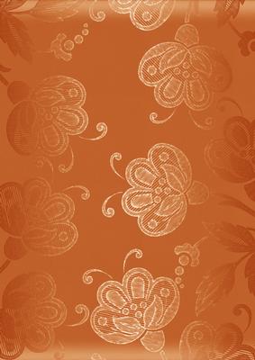 Burnt Orange Satin Flowers A4 Backing Paper