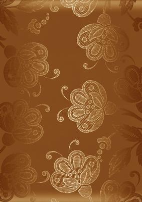 Vintage Tea Satin Flowers A4 Backing Paper