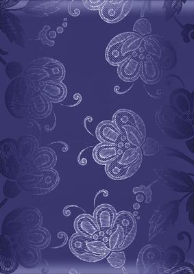 Dark Blue Satin Flowers A4 Backing Paper